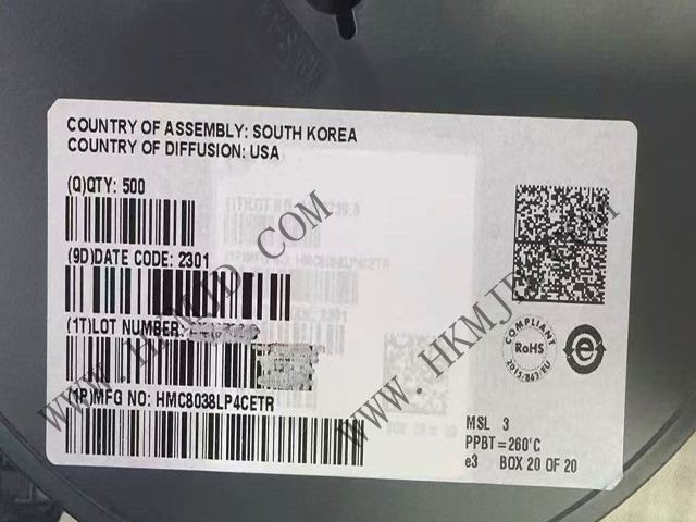 供應ADI開關芯片 HMC8038LP4CETR：高隔離度SPDT射頻開關，0.8dB超低插損