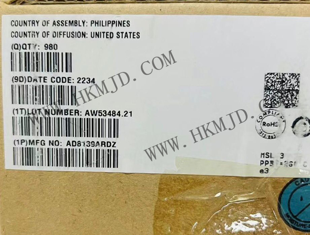[出售] AD8139ARDZ (ADI) 低噪聲、高性能差分放大器