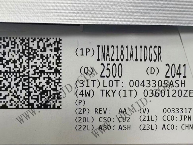 供應(yīng) TI INA2181A1IDGSR 26V 雙通道雙向 350kHz 電流檢測(cè)放大器